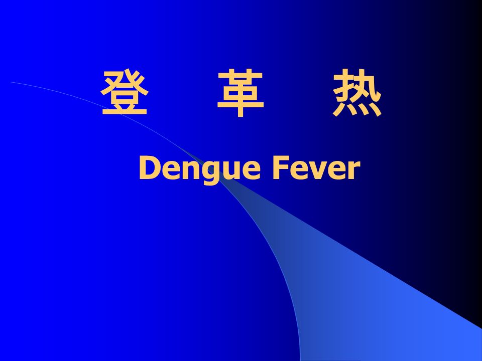 登 革 热 Dengue Fever