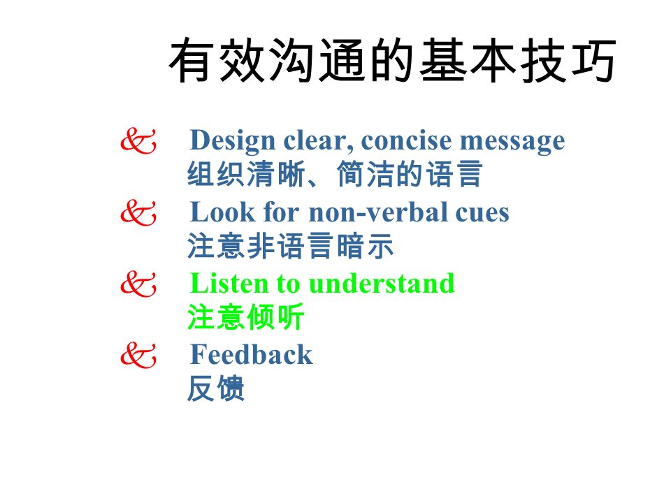 注意非语言暗示 言语和身体语言保持一致