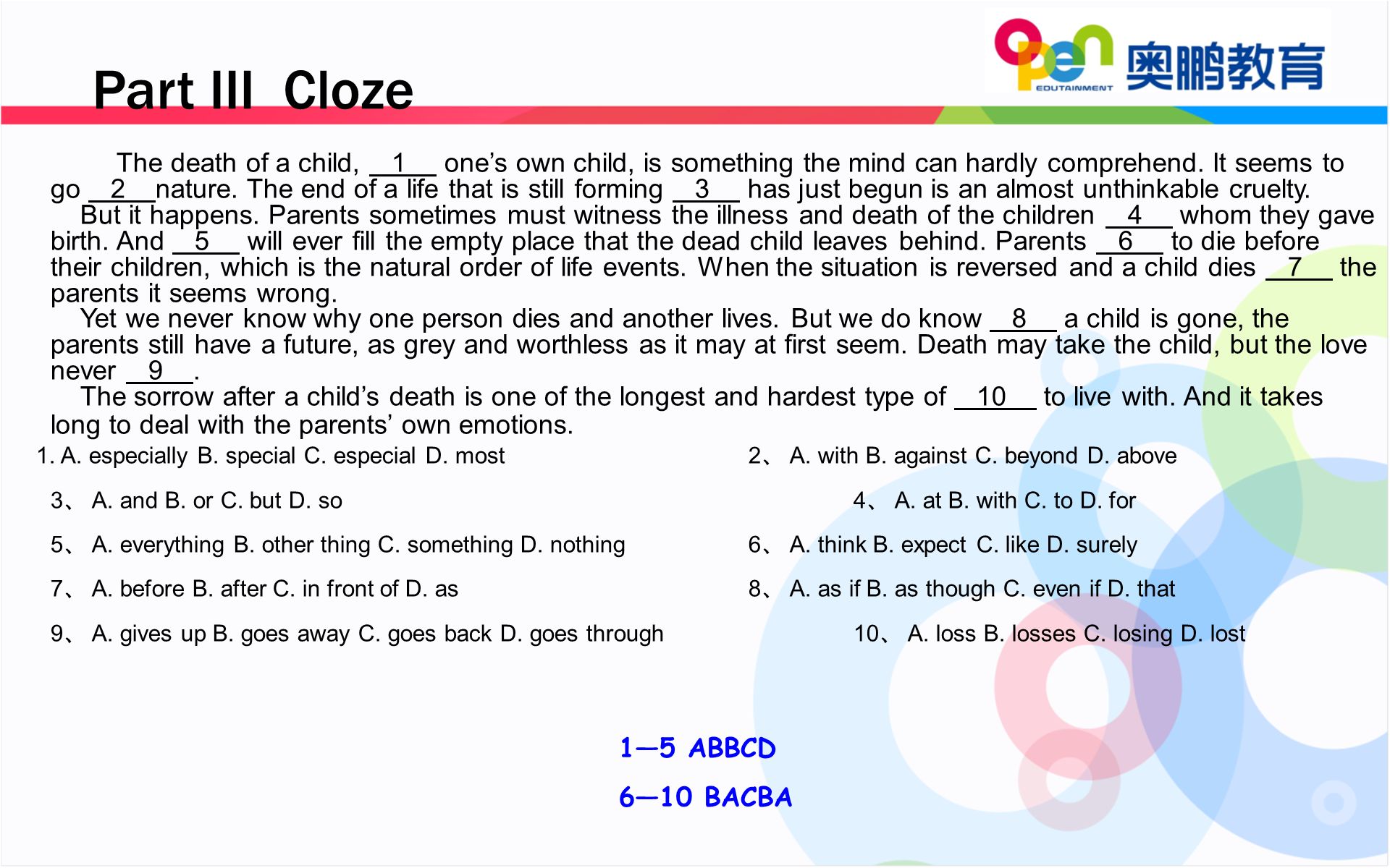 The death of a child, 1 one’s own child, is something the mind can hardly comprehend.