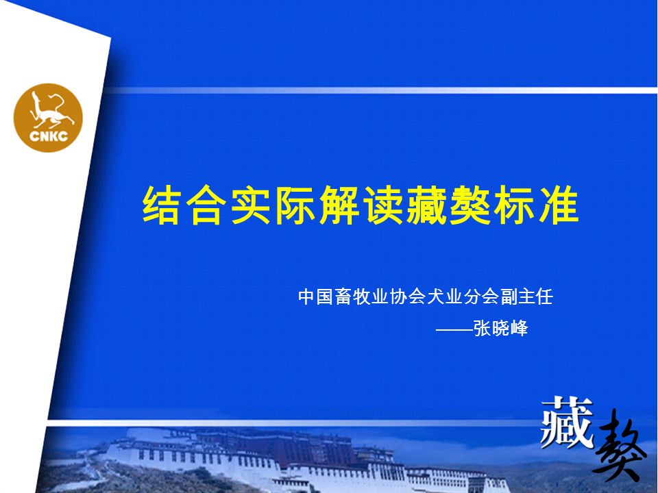 结合实际解读藏獒标准 中国畜牧业协会犬业分会副主任 —— 张晓峰