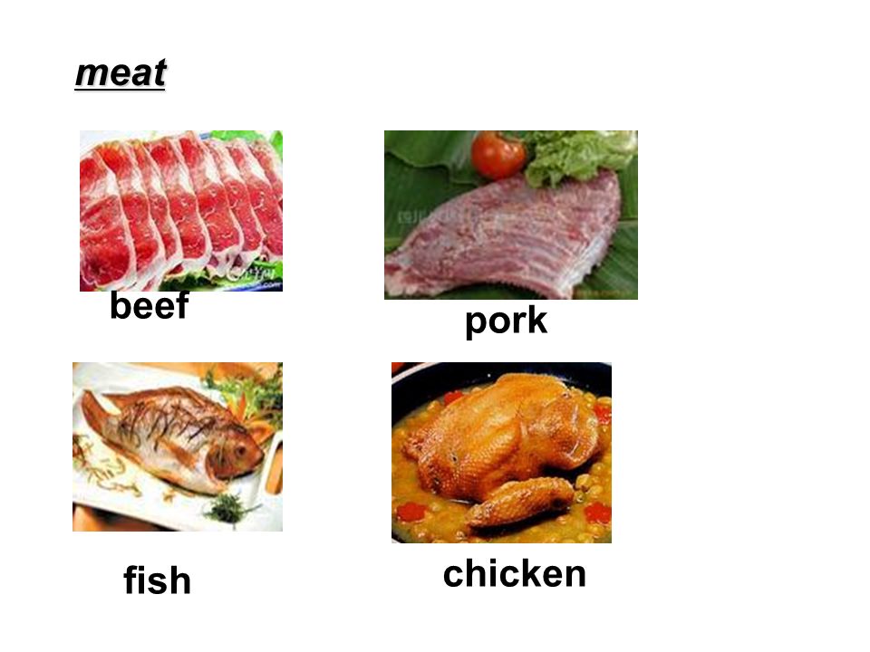 meat beef pork fish chicken
