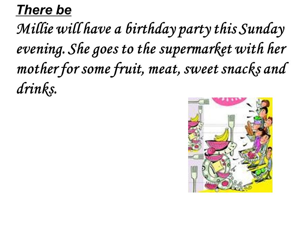 Millie will have a birthday party this Sunday evening.