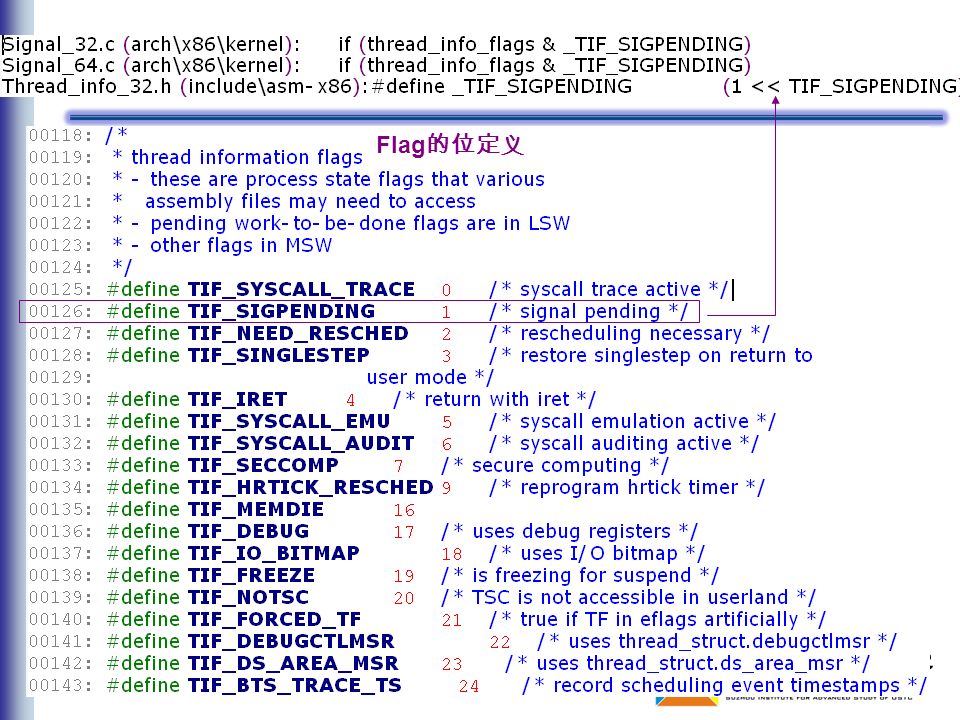 Linux OS analysis25/58 Flag 的位定义