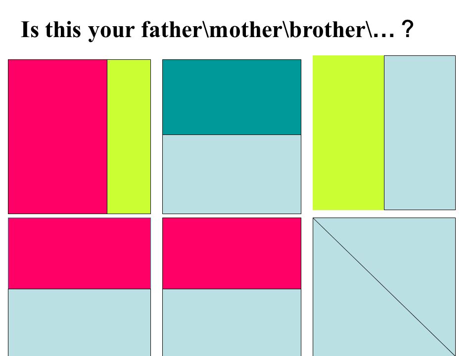Is this your father\mother\brother\ … ？