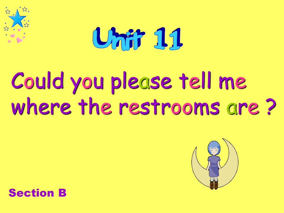 Could you please tell me where the restrooms are Section B