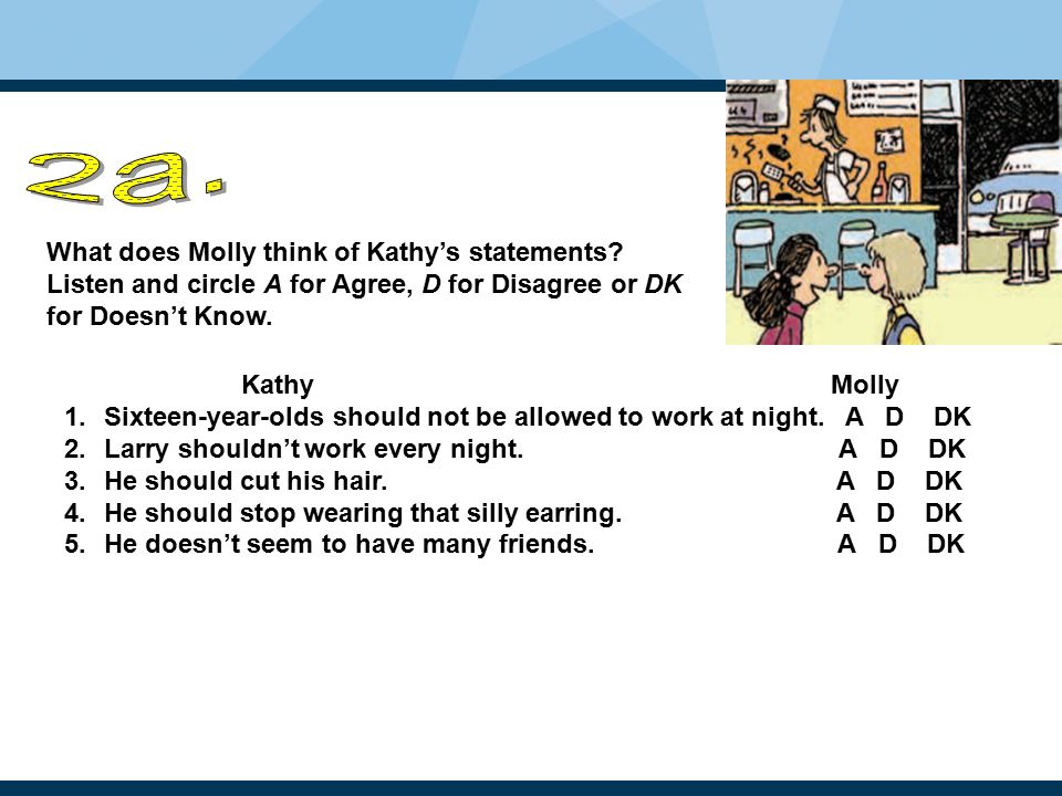 What does Molly think of Kathy’s statements.
