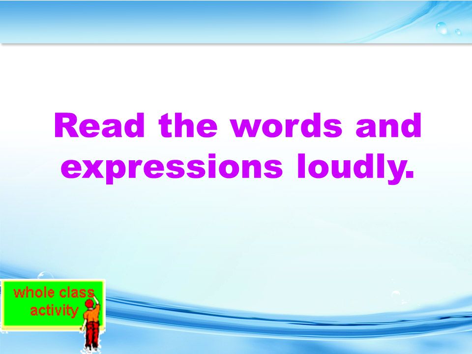 Review Words and expressions