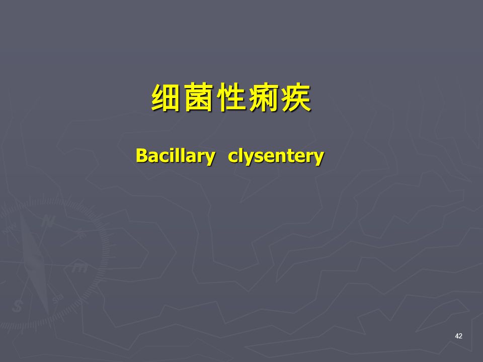 42 细菌性痢疾 Bacillary clysentery
