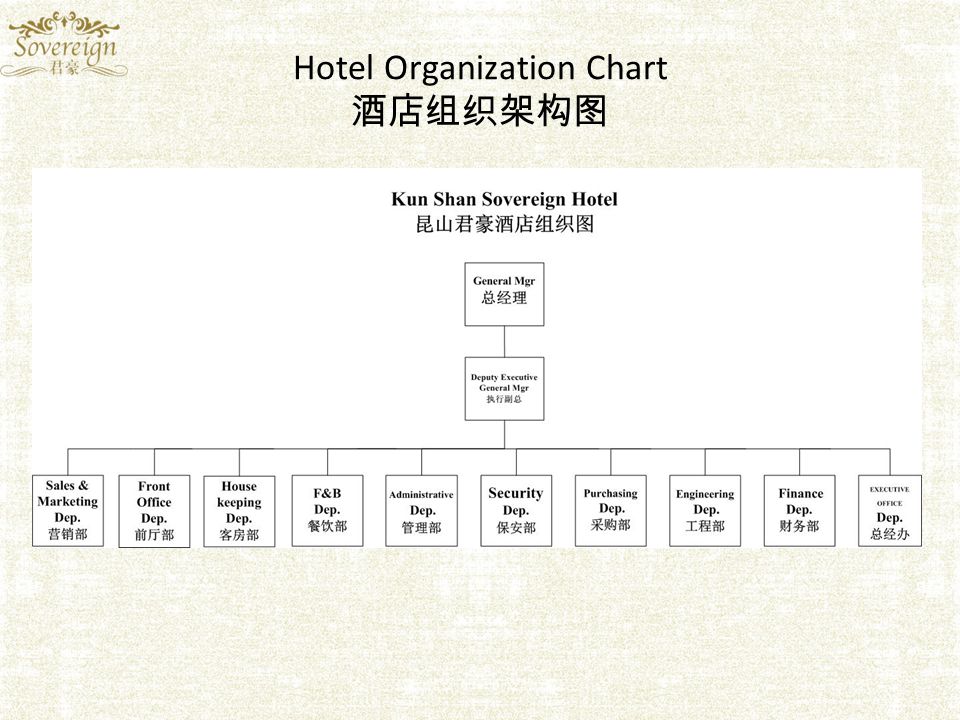Hotel Organization Chart 酒店组织架构图