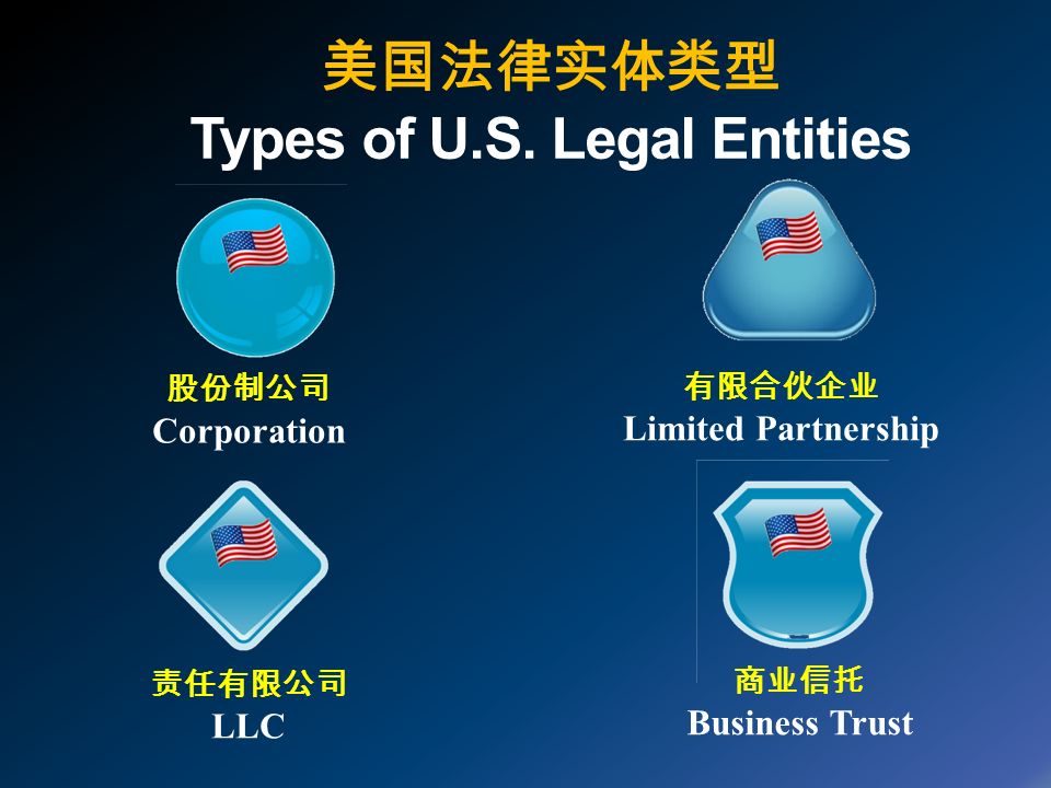 美国法律实体类型 Types of U.S.