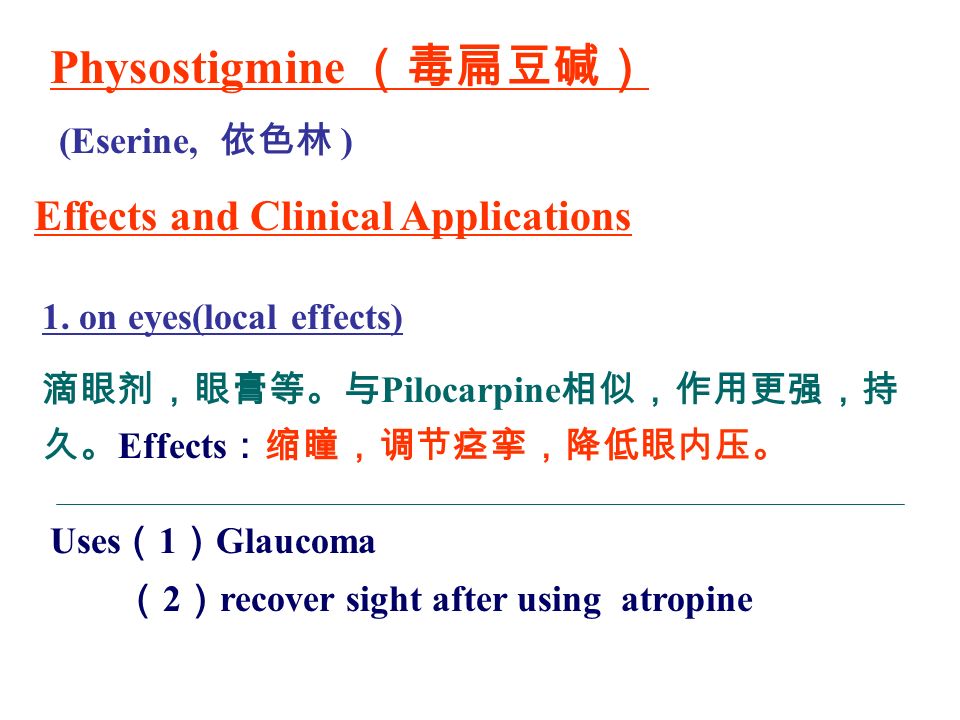 Effects and Clinical Applications 1.