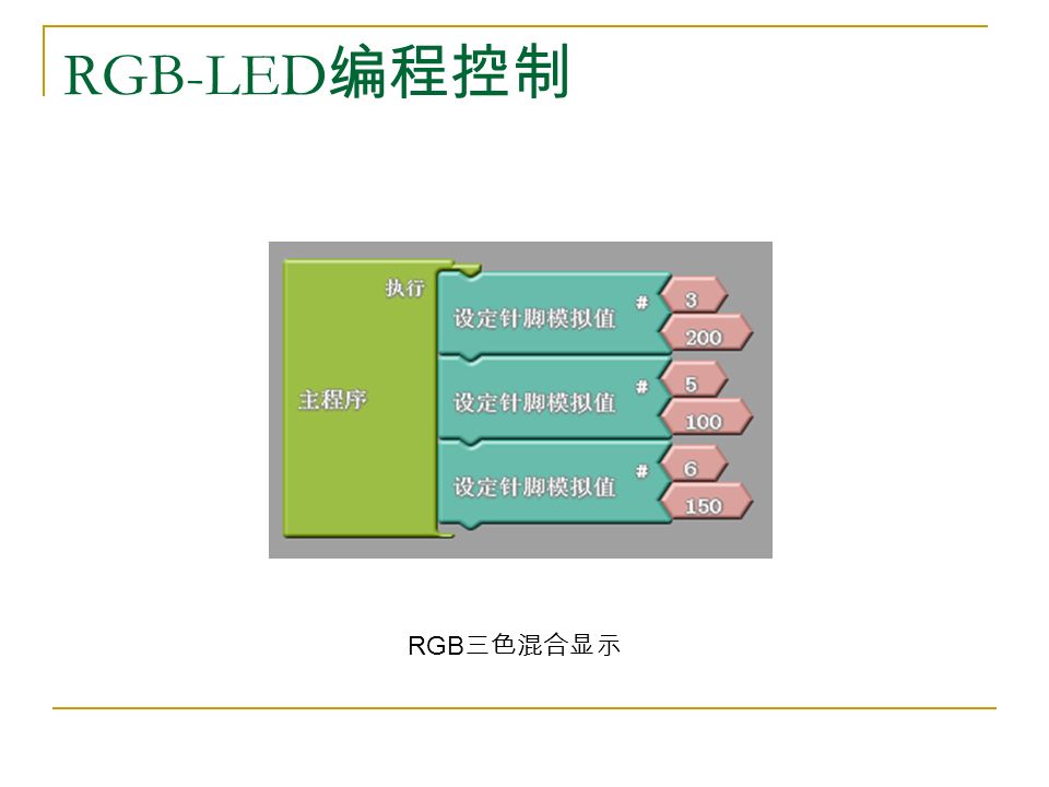 RGB-LED 编程控制 RGB 三色混合显示