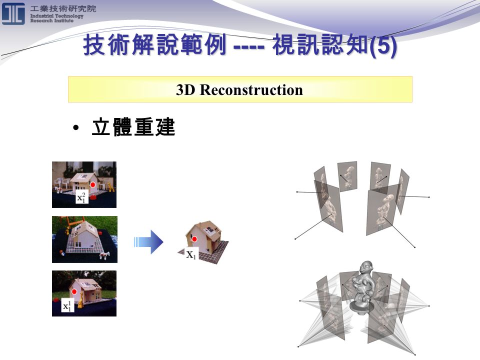 技術解說範例 ---- 視訊認知 (5) 3D Reconstruction 立體重建