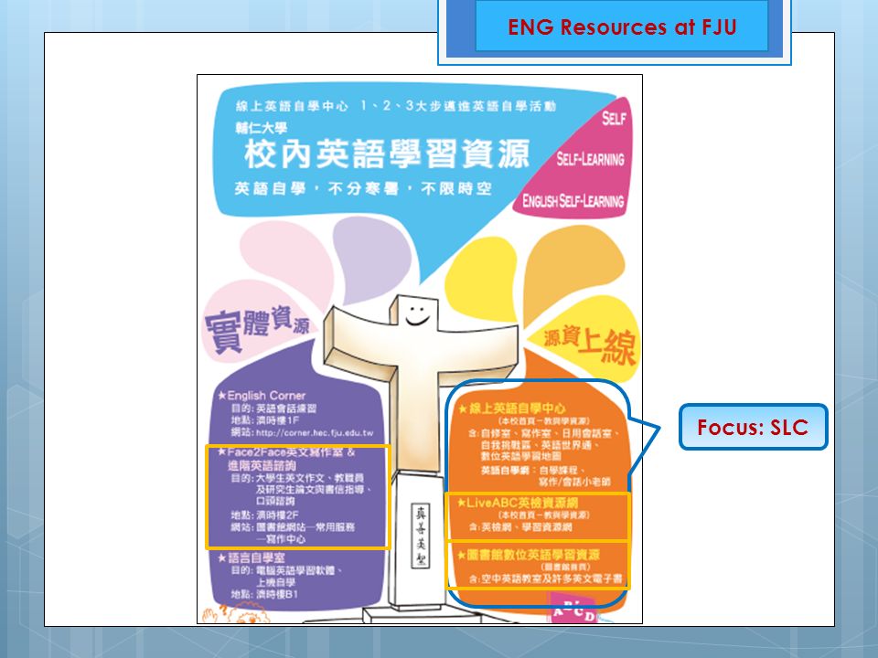 Focus: SLC ENG Resources at FJU