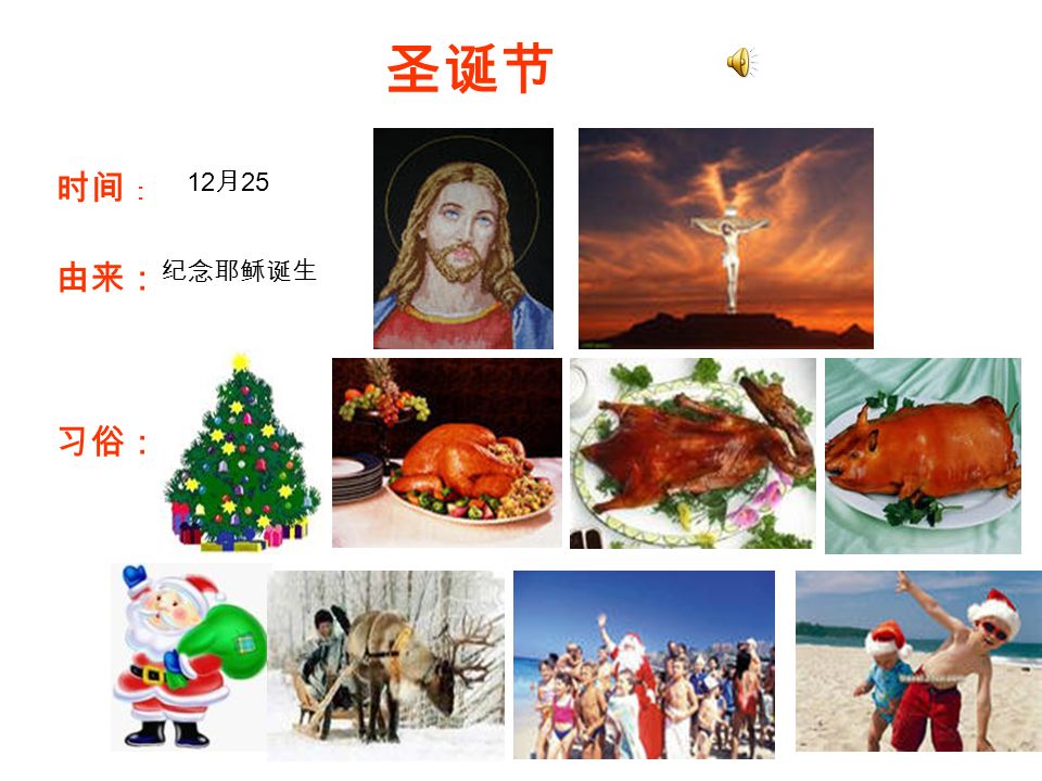收集资料, 完成下列表格 节日名称节日时间节日习俗 圣诞节 开斋节 狂欢节