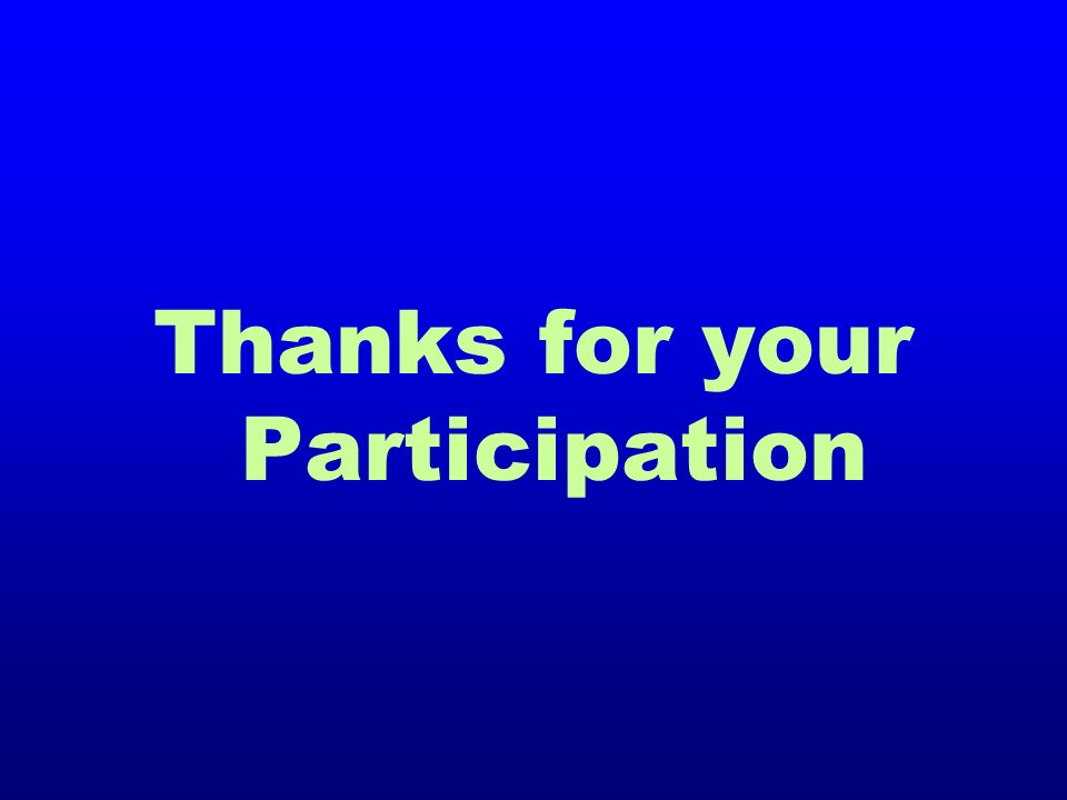 Thanks for your Participation