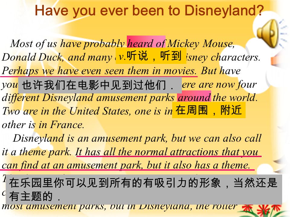 Have you ever been to Disneyland.