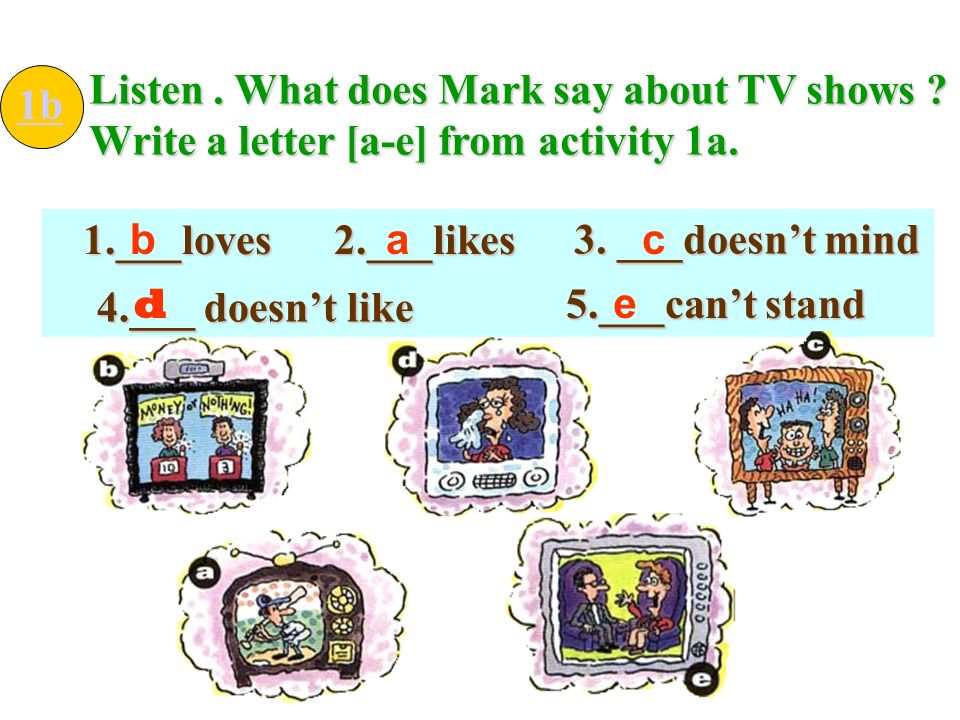 Mark What does Mark think of TV shows