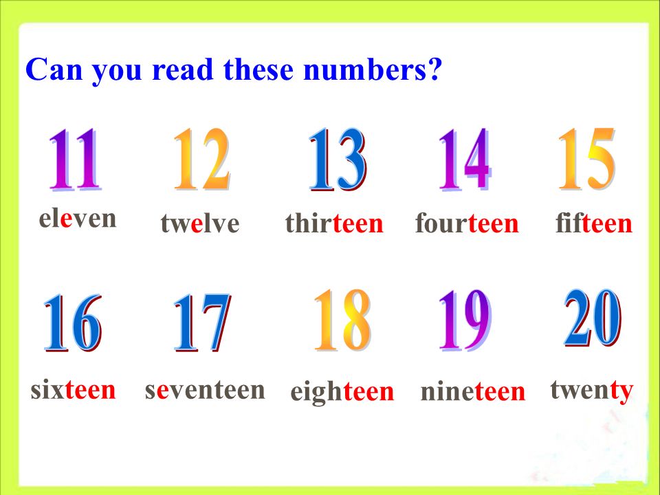 Can you read these numbers.