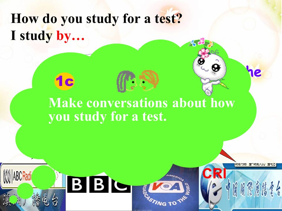 listening to the radio How do you study for a test.